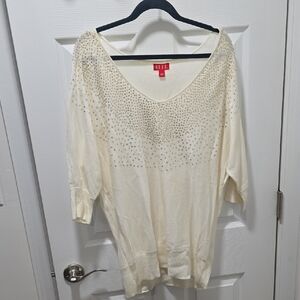 Elle Ivory Studded Blouse